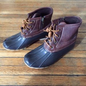 Sperry duck boots kids' 4/womens' 5.5
